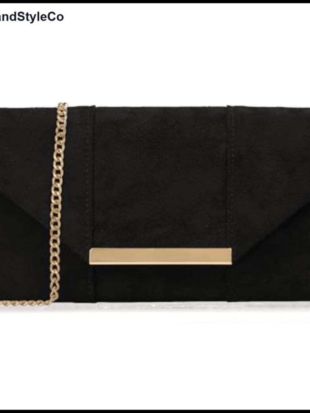 Faux Suede Envelope Clutch Evening Velvet Handbag Foldover Shoulder Crossbody